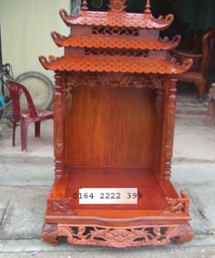 Bàn thờ thần tài- ông địa bằng gỗ
