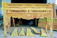 Án gian gỗ – Bàn thờ gỗ tự nhiên MS-AG37