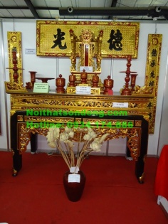 Hoành phi câu đối bàn thờ hương án đền thờ MS-08