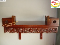 Bàn thờ Gia tiên- Phật bằng gỗ căm xe-MCD68