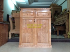 Tủ thờ cách tân gỗ sồi nga cao cấp