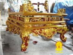Sập thờ gia tiên sơn son dát vàng-dát bạc