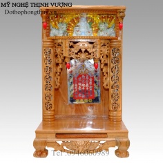 Ban thờ hộp đèn gỗ xoan