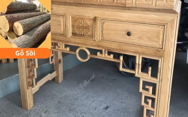 bàn thờ gỗ sồi