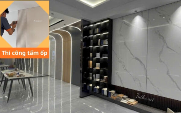 Thi công tấm ốp tường