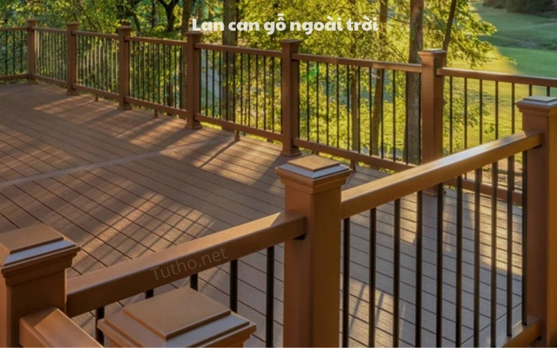 gỗ nhựa lan can ngoài trời