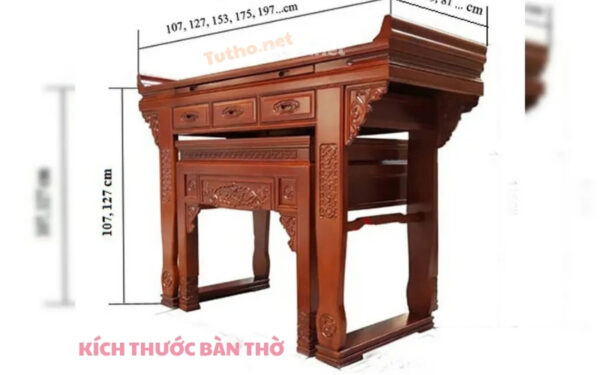 thông số kích thước bàn thờ